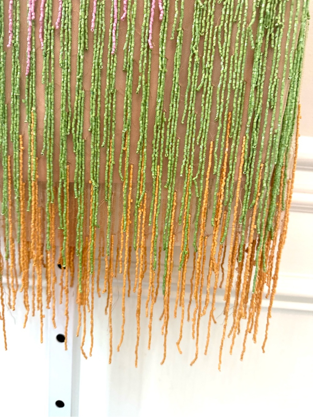 Nasty Gal Rainbow Fringe Tassel Mini Shift Dress Multicolor Size 8 NWT - Picture 12 of 16